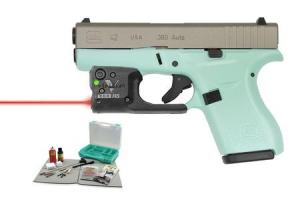 GLOCK 42 .380 Auto Eggshell Blue with Pistol Cleaning Kit and Viridian Laser UI4250201EBSSNK2R5