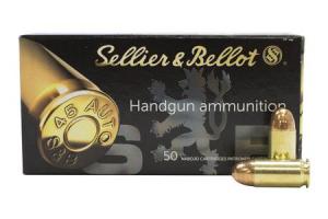 SELLIER AND BELLOT 45 ACP 230 gr FMJ Police Trade Ammunition 50/Box 000010423577