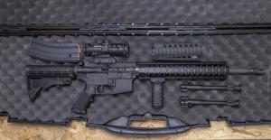 ANDERSON MANUFACTURING AM-15 5.56mm Police Trade-In AR-15 with Red Dot, Rifle Case, Bi-Pod and Forward Grip 000010458004