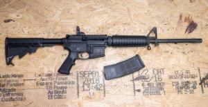 SMITH AND WESSON MP15 5.56mm Police Trade-In Rifle with Flip-Up Rear Sight