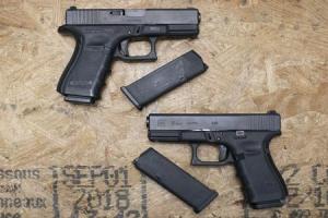 GLOCK 19 Gen4 9mm Police Trade-In Pistols with Night Sights, Two Magazines (Very Good Condition) 000010500361