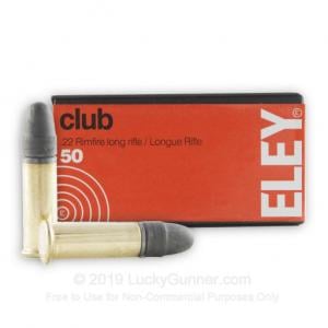 22 LR - 40 Grain LRN - Eley Club - 500 Rounds 000085513796