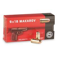 GECO, 9x18mm Makarov, FMJ, 95 Grain, 50 Rounds 294540050