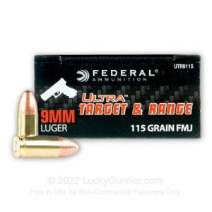 9mm - 115 Grain FMJ - Federal Ultra - 1000 Rounds 0004544636942