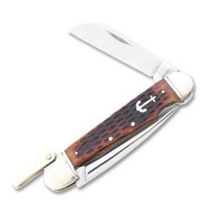 Rough Ryder Amber Jigged Bone Marlin Spike Knife 440A Stainless Steel Blade 000934105352