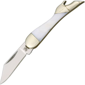 Rough Rider Knives 937 Mini Leg Folding Pocket Knife with White Pearl Handle 000934109374