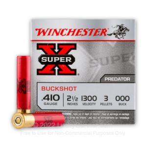 410 Bore - 2-1/2" Super-X 000 Buck - Winchester - 250 Rounds 0020892015215