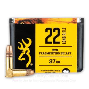 22 LR - 37 Grain Fragmenting HP - Browning BPR - 1000 Rounds 0020892103627