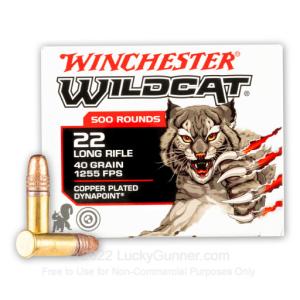 22 LR - 40 Grain CPHP - Winchester Wildcat - 5000 Rounds 0020892104198