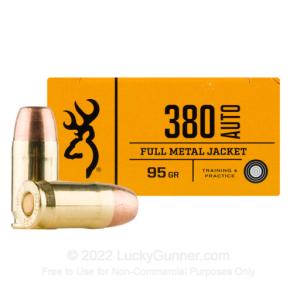 380 Auto - 95 Grain FMJ - Browning - 500 Rounds 0020892222878
