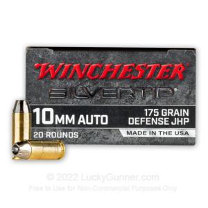 10mm Auto - 175 Grain JHP - Winchester Silvertip - 200 Rounds 0020892227828
