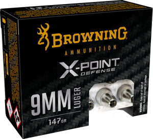 Browning X-Point Defense 9mm Luger Ammo 147 grain Hollow Point Case of 200 Rounds B191700092 
