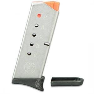 S&W Bodyguard Magazine .380 ACP 6 Rounds Steel Body Polymer Base Plate Black 19930