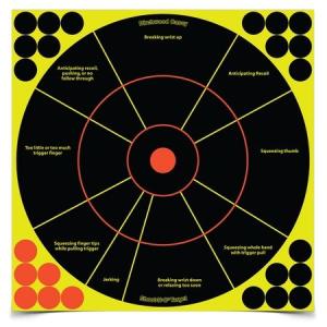 Birchwood Casey Shoot-N-C Handgun Trainer Target 12 Inch Round 100 Per Package Plus 1800 Pasters 0029057340729