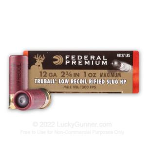 12 ga - 2-3/4" 1 Oz. Truball HP Rifled Slug - Low Recoil - Federal Premium - 250 Rounds 0029465025286