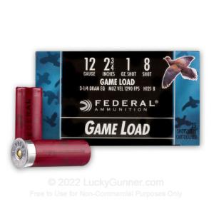 12 Gauge - 2-3/4" 1 oz #8 Lead Shot - Federal Game-Shok - 250 Rounds 0029465025880