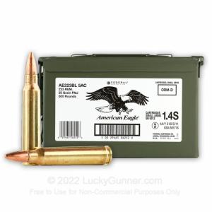FED AMMO AE TACTICAL .223 55GR. FMJ 500-PACK CASE LOT 0029465062489