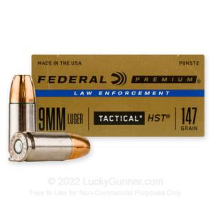 9mm - 147 Grain HST JHP - Federal Premium Law Enforcement - 1000 Rounds 0029465094442