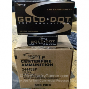 223 Rem - 62 Grain SP - Speer Gold Dot LE - 500 Rounds 24445SP