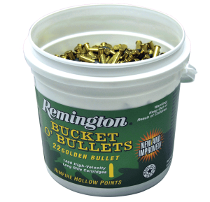 Remington Ammunition 1622B Golden Bullet  22 LR 36 gr Plated Hollow Point 1400 Bx/ 4 Cs (Bucket) 0047700415212
