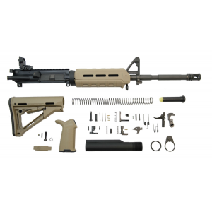 PSA 16" M4 Nitride 5.56 NATO 1:7 MOE+ CTR Rifle Kit w/ Rear MBUS, Flat Dark Earth - 5165449583 005164449583