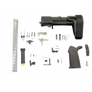 PSA MOE EPT Pistol Lower Build Kit With SB Tactical PDW Brace, Black 005165447568