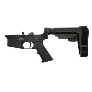 PSA AR-15 Classic Lower With SB Tactical Adjustable Brace, Black 005165448119