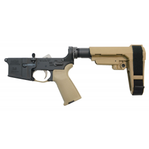 PSA AR-15 Complete MOE EPT Pistol Lower with SBA3 Brace - No Magazine - FDE - 5165448421