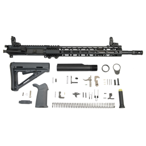 PSA 16" Mid-Length 5.56 NATO 1:7 Nitride 13.5" Lightweight M-Lok MOE EPT Rifle Kit With MBUS Sight Set, Gray - 5165450135 005165450135