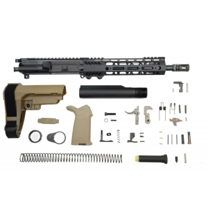 PSA 10.5" 5.56 NATO 1/7 Nitride 9" Lightweight M-Lok MOE EPT SBA3 Pistol Kit, FDE 005165458033