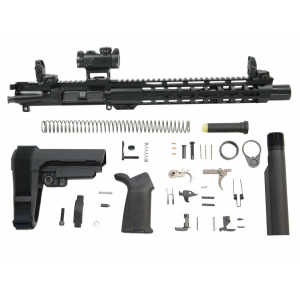 PSA 10.5" Carbine-Length 5.56 NATO 1/7 Phosphate 12" Slant M-Lok MOE EPT SBA3 Pistol Kit with MBUS Sight Set & Romeo MSR 005655103681