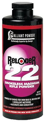 Alliant 150836 Reloder 22 Smokeless Magnum Rifle Powder 1lb 1 Canister 008307604013