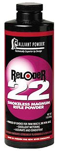 Alliant 150837 Reloader 22 Smokeless Magnum Rifle Powder 5lb, 1 Canister RELODER22