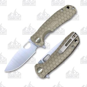 Honey Badger Flipper Large 8Cr13MoV Stainless Steel Blade Tan FRN Handle 009704356660