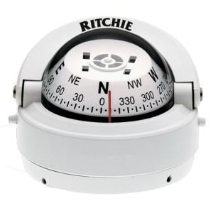 Ritchie S-53W Explorer Compass - Surface Mount - White, S-53W