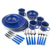 Stansport Enamel Tableware Set, 24 Pieces 011319127166