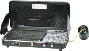 Stansport Propane Stove and Grill Combo-Piezo, Blue/Black Trim, 206-50 011319136908