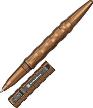 Smith & Wesson SWPENMP2BR 5.8in Aircraft Aluminum Refillable Tactical Screw Cap Pen for Outdoor, Survival, Camping and EDC 012020972861
