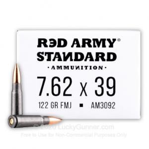 7.62x39 - 122 Grain FMJ - Red Army Standard - 1000 Rounds AM3092
