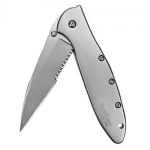 Kershaw Leek Pocket Knife, 3 Inch Serrated, Folding Blade 1660ST 012303888643