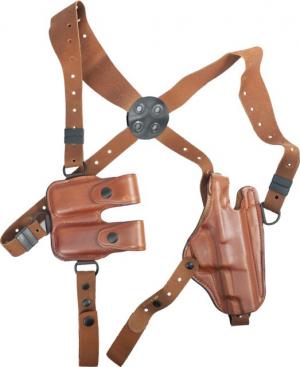 Bianchi X16 Agent X Shoulder Holster Unlined - Plain Tan, Right Hand, Ruger P89, P90, P91, P94 17250