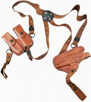 Bianchi X16 Agent X Horizontal Shoulder Holster, Plain Tan, Left Hand - 1911 Full Size Pistols 17253 17253