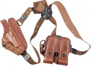 Bianchi X16 Agent X Shoulder Holster - Unlined - Plain Tan, Right Hand - Browning Hi-Power - 17374 013527173744