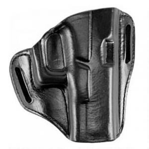 Bianchi Model 57 Remedy Semi Auto Size 21 Ruger LC9/LC380 Belt Slide Holster Right Hand Leather Plain Black 23958