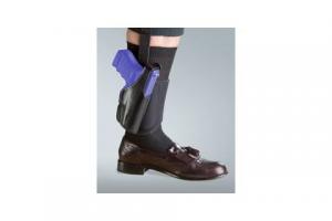 Bianchi 150 Negotiator Ankle Holster - Plain Black, Left Hand - S&W 36/60 J-Frame and Similar - 24015 013527240156