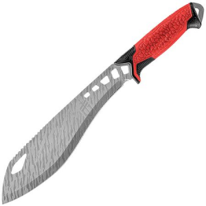 Gerber 3470 Versafix Machete Knife with Black and Red Rubberized Polypropylene Handle 013658154568