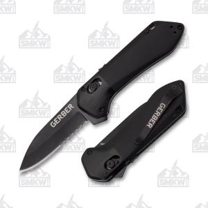 Gerber Highbrow Compact Serrated Folding Knife Black 30-001525