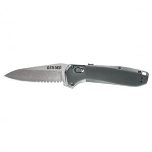Gerber Highbrow Folding Knife - Grey Handle, Serrated Edge 30001638