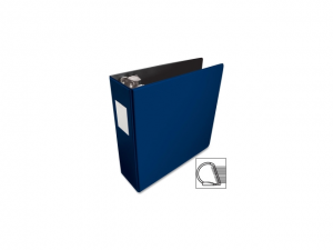 Business Source D-Ring Binder w/Label Holder Hvy-Dty 3' Blue 33115