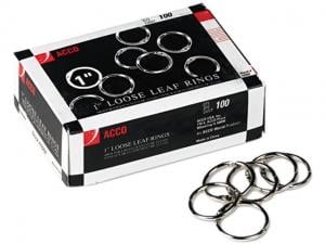 Acco 72202 1.00' Diameter Metal Book Ring